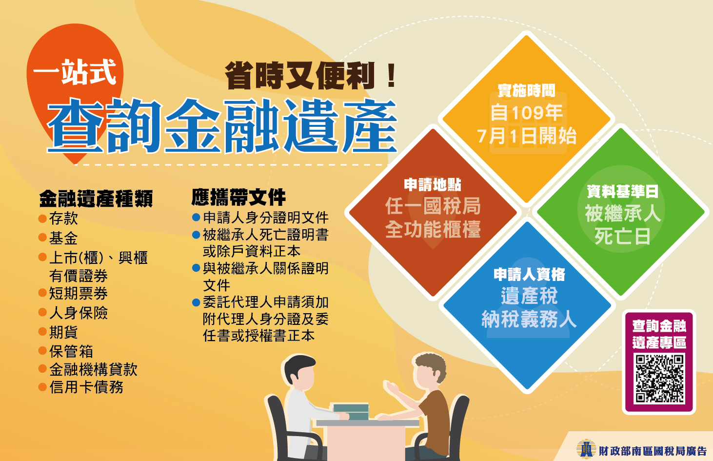 109年7月1日起一站式查詢金融遺產～省時省力免奔波- 合承稅務記帳士事務所
