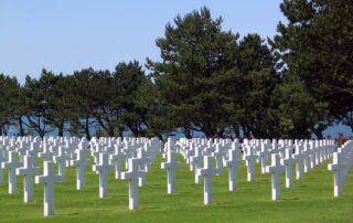 Army burial cemetery cross