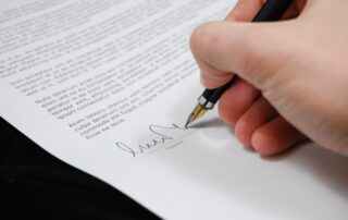 Sign pen business document